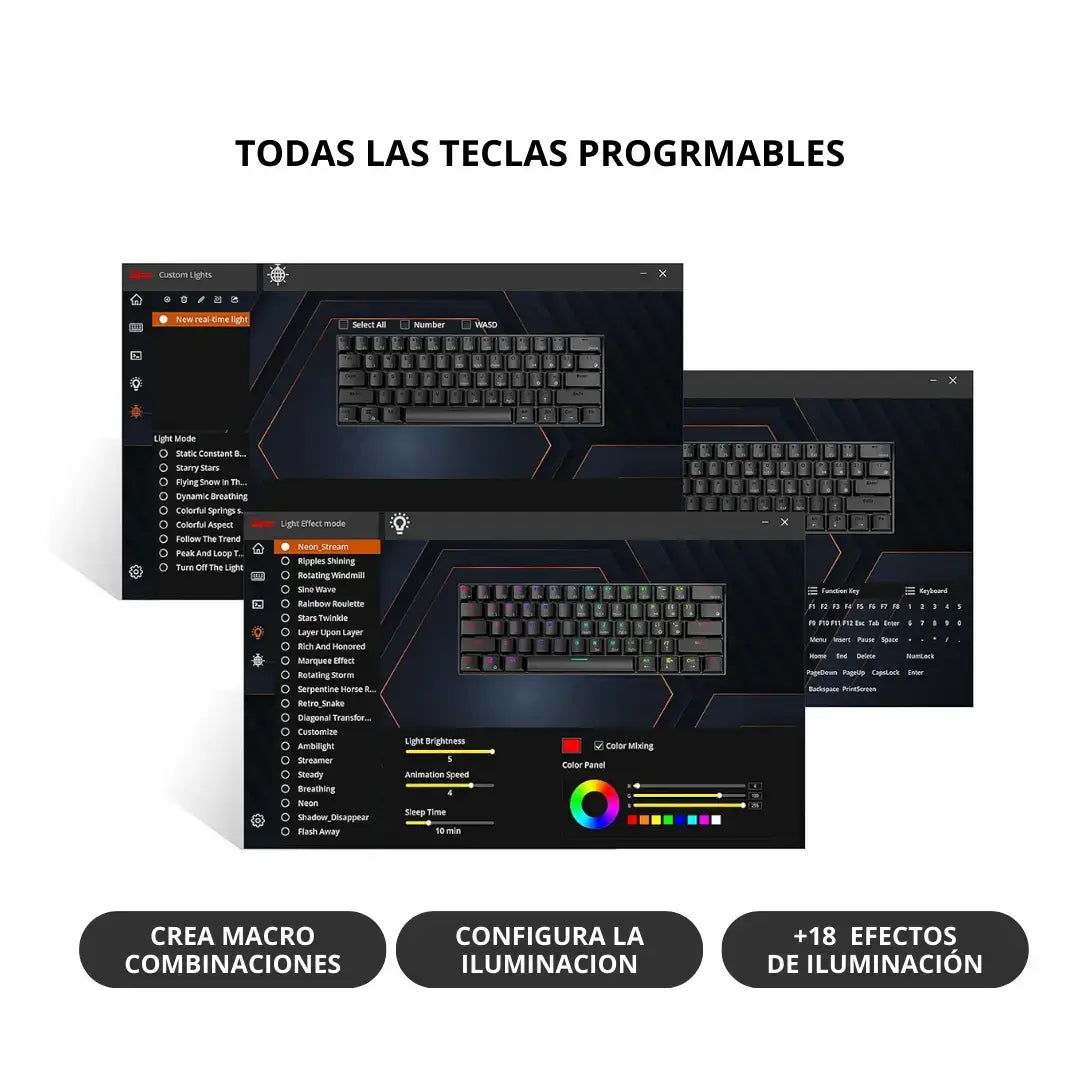 Teclado Mecánico Royal Kludge RK61 Inalámbrico Tri-Mode 2024